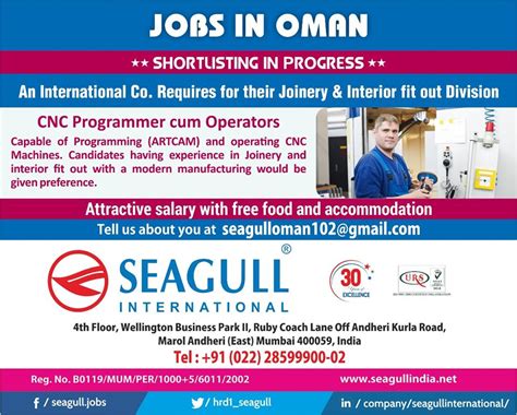 CNC Operator Jobs in Oman, Middle East 